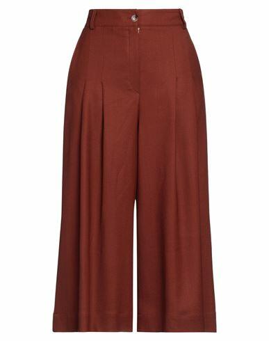 Barba Napoli Woman Pants Rust Virgin Wool, Elastane Cover