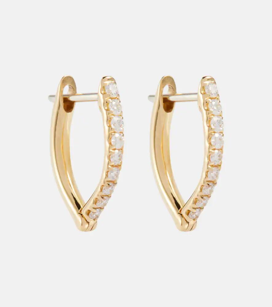 Melissa Kaye Cristina Small 18kt gold earrings with diamonds Cover