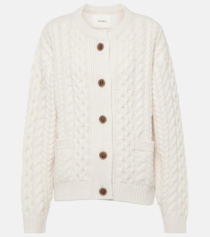 Lisa Yang Harriett cable-knit cashmere cardigan Cover