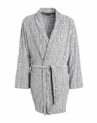 Emporio Armani Man Dressing gown or bathrobe Grey Cotton, Polyester Cover