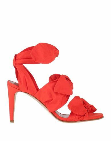 Red(v) Woman Sandals Tomato red Textile fibers Cover