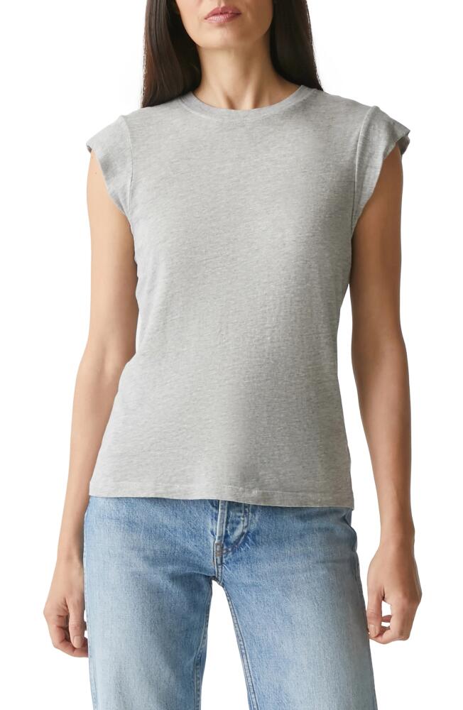 Michael Stars Joey Power Shoulder T-Shirt in Heather Grey Cover