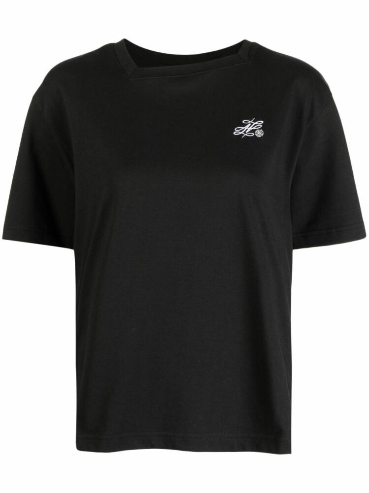 Ader Error logo-print short-sleeve T-shirt - Black Cover