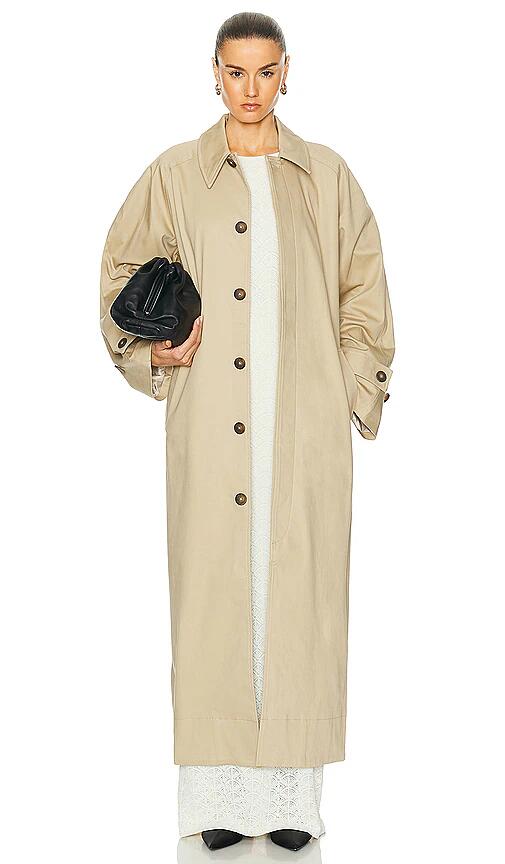 L'Academie by Marianna Ayisa Trench Coat in Tan Cover