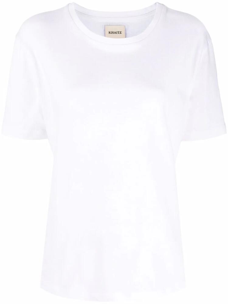 KHAITE The Mae logo-appliqué T-shirt - White Cover