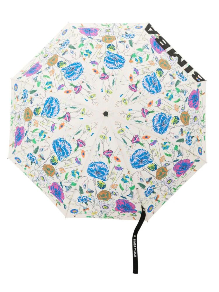 Bimba y Lola floral-print umbrella - Yellow Cover