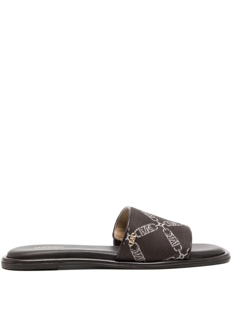 Michael Kors Hayworth logo-print slides - Brown Cover