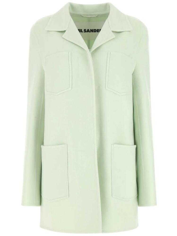 Jil Sander single-breasted cashmere blazer - Green Cover