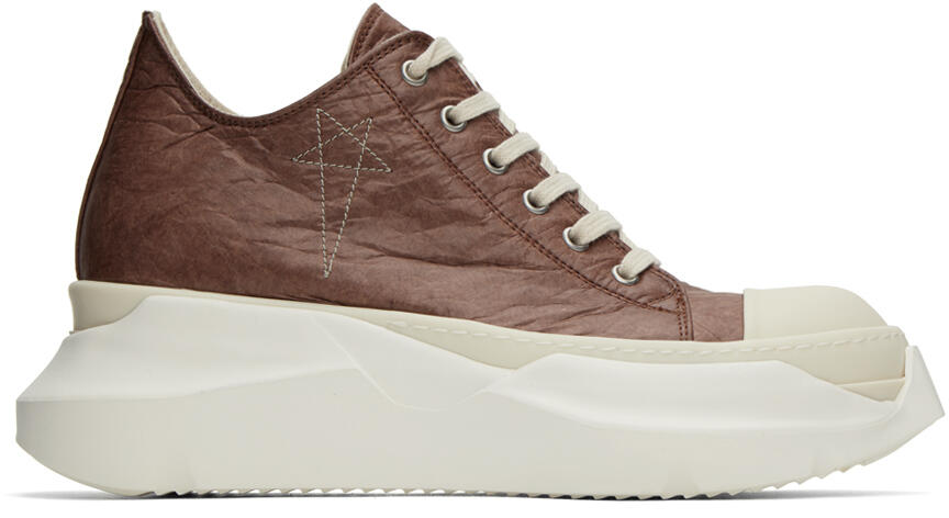 Rick Owens DRKSHDW Brown Abstract Low Sneakers Cover