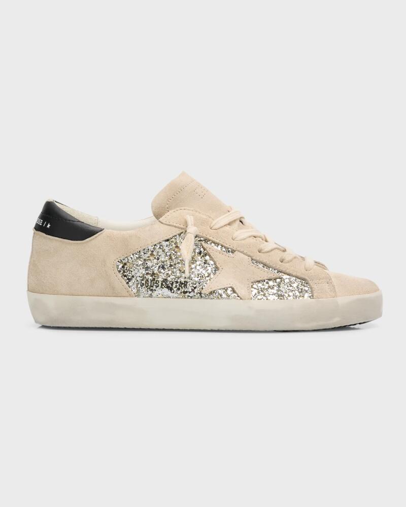 Golden Goose Superstar Suede Glitter Low-Top Sneakers Cover