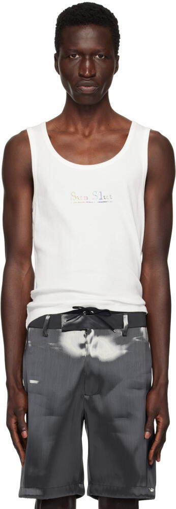 Ludovic de Saint Sernin White 'Sun Slut' Tank Top Cover