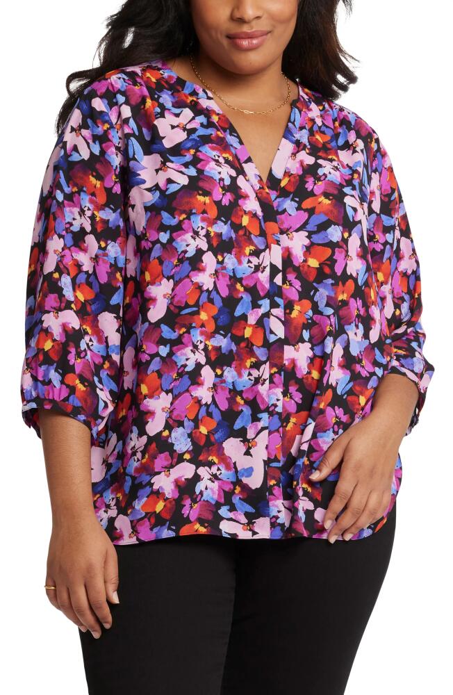 NYDJ Semisheer Pintuck Blouse in Hot Springs Cover