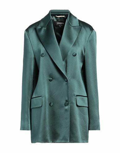 Rochas Woman Blazer Dark green Acetate, Rayon Cover