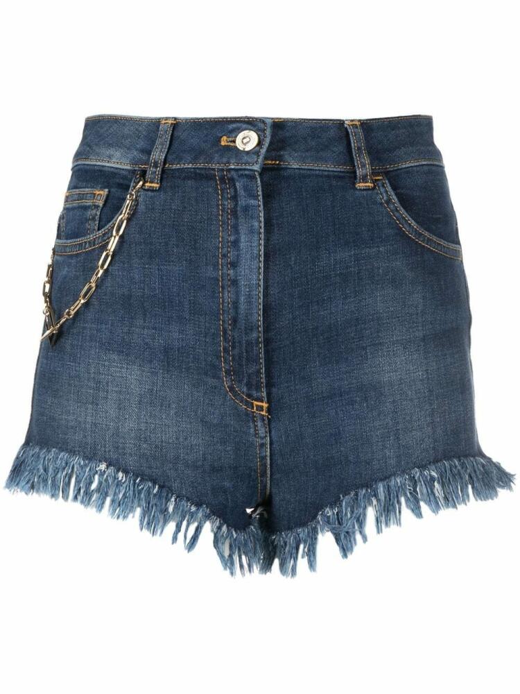 Elisabetta Franchi raw-hem denim shorts - Blue Cover