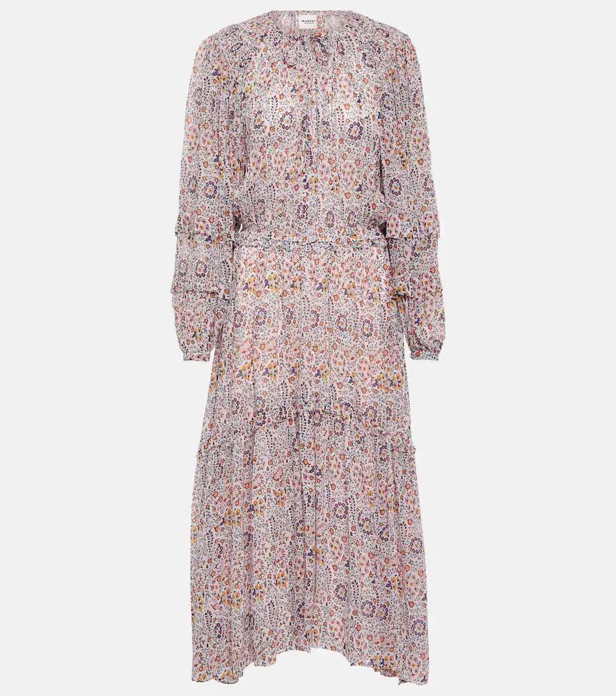 Marant Etoile Naema floral crêpe midi dress Cover