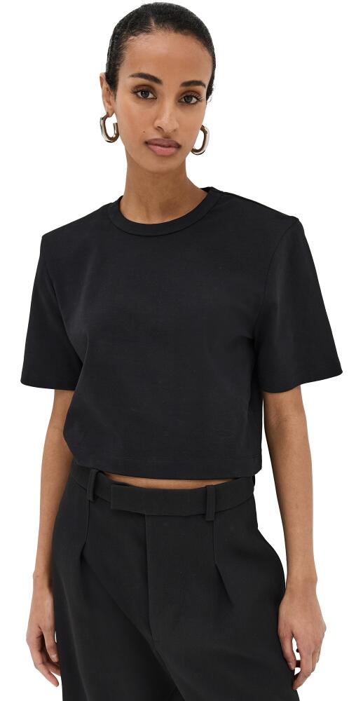 WARDROBE. NYC Crop Shoulder Pad T-Shirt Black Cover