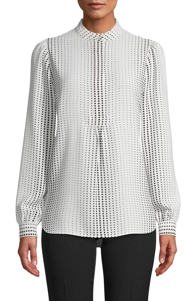 Anne Klein Florentine Dot Poet Blouse in Anne White/Anne Black Cover