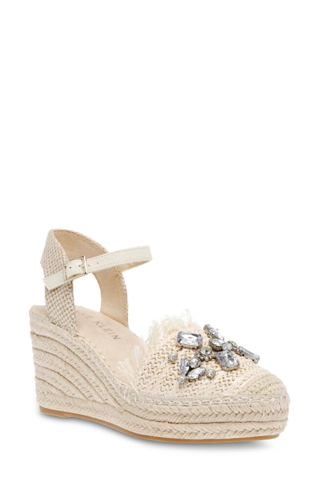 Anne Klein Lenox Wedge Espadrille Sandal in Raffia Cover