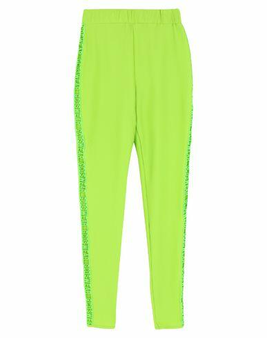 Gcds Woman Leggings Acid green Polyamide, Elastane Cover