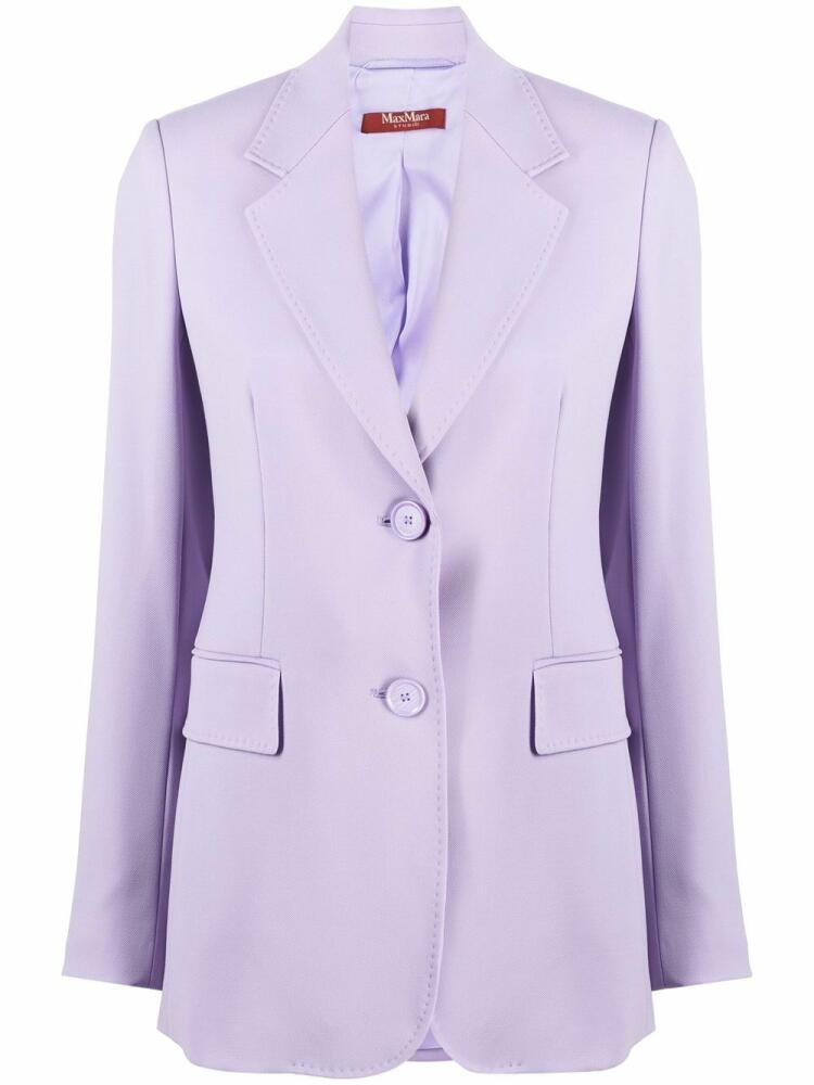 Max Mara button-up long-sleeved blazer - Purple Cover