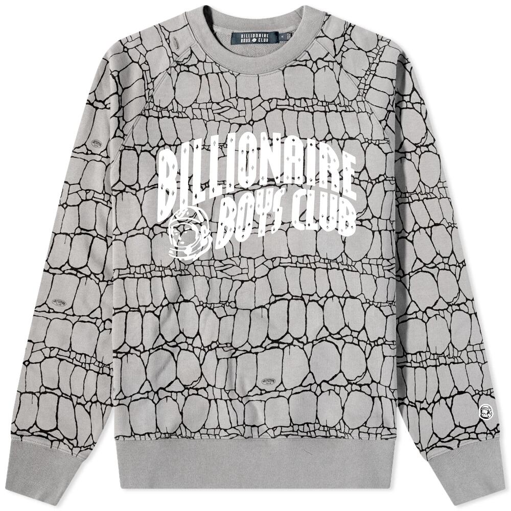 Billionaire Boys Club Men's Gator Camo Arch Logo Crew Sweat in Grey Cover