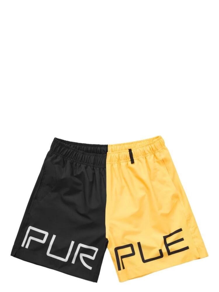 Purple Brand colourblock swim shorts - Black Cover