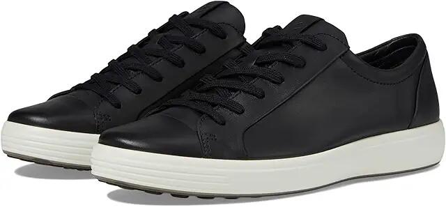 ECCO Soft 7 City Sneaker (Black Cow Leather) Men's Shoes Cover