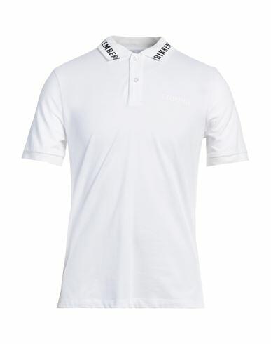 Bikkembergs Man Polo shirt White Cotton, Elastane Cover