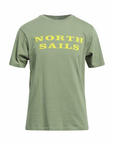 North Sails Man T-shirt Green Cotton Cover