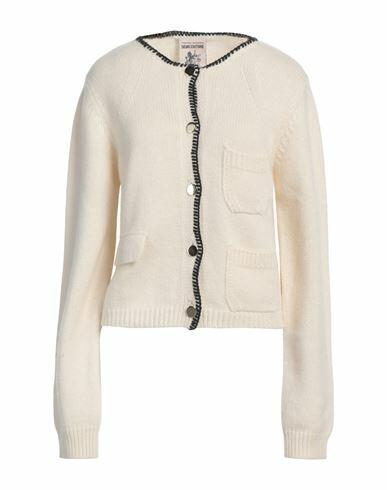 Semicouture Woman Cardigan Cream Cashmere, Polyamide Cover