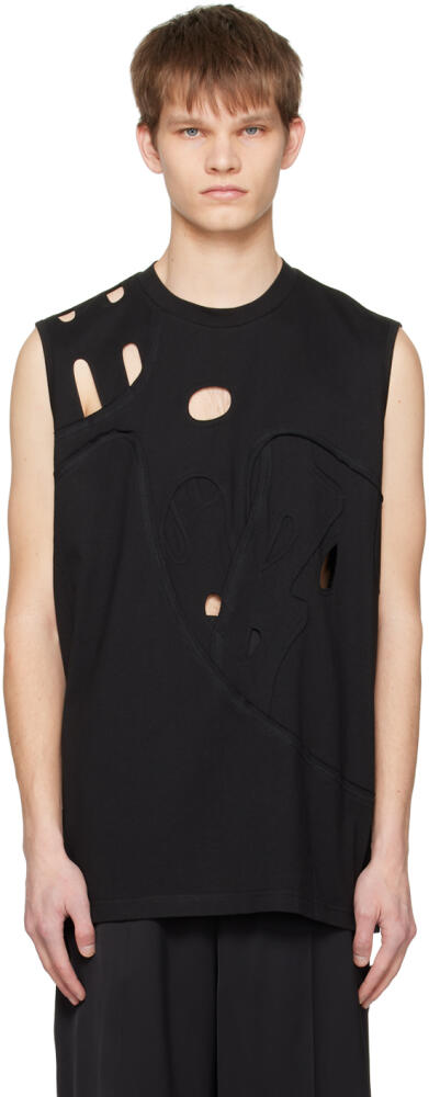 Feng Chen Wang Black Cutout Tank Top Cover