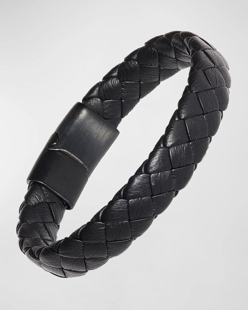 Link Up Men's Braided Leather Bracelet Cover