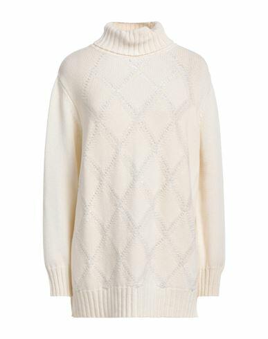 Kangra Woman Turtleneck Cream Merino Wool, Polyamide, Acrylic Cover