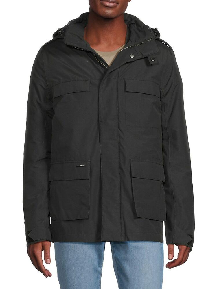 Nobis Men's 3 In 1 Puffer Down Hooded Jacket - Black Cover