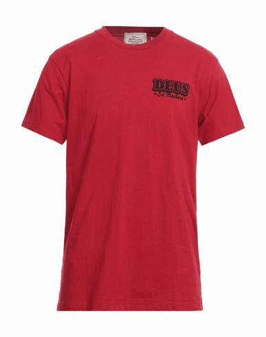 Deus Ex Machina Man T-shirt Red Recycled cotton Cover