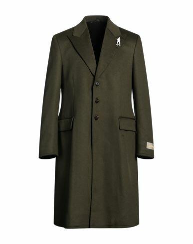 Golden Goose Man Coat Military green Wool, Polyamide Cover