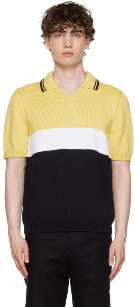 Ernest W. Baker SSENSE Exclusive Yellow Colorblock Polo Cover