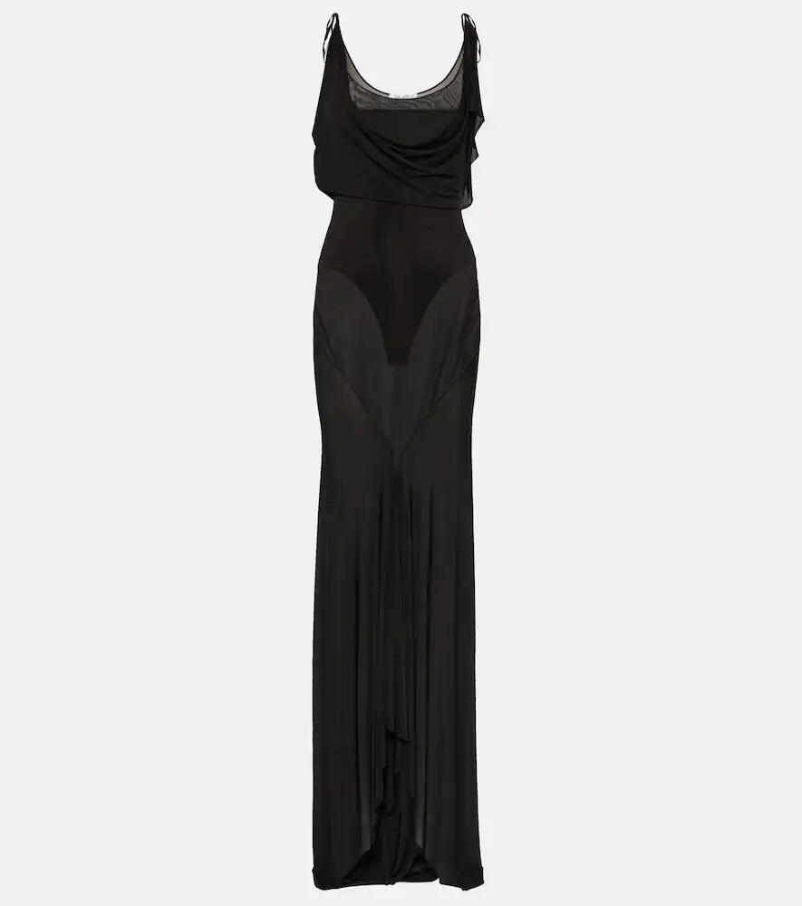 The Attico Semi-sheer jersey gown Cover