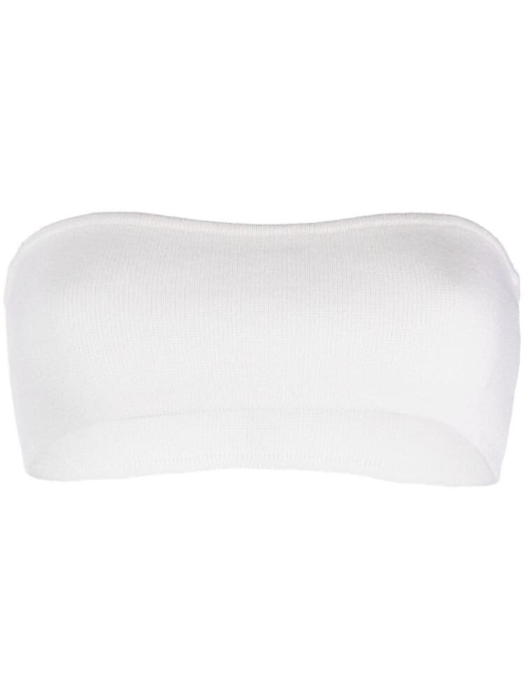 Allude cashmere cropped top - White Cover