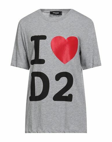 Dsquared2 Woman T-shirt Grey Cotton, Viscose Cover