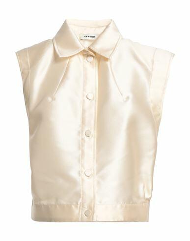 Sandro Woman Shirt Cream Polyester, Silk Cover