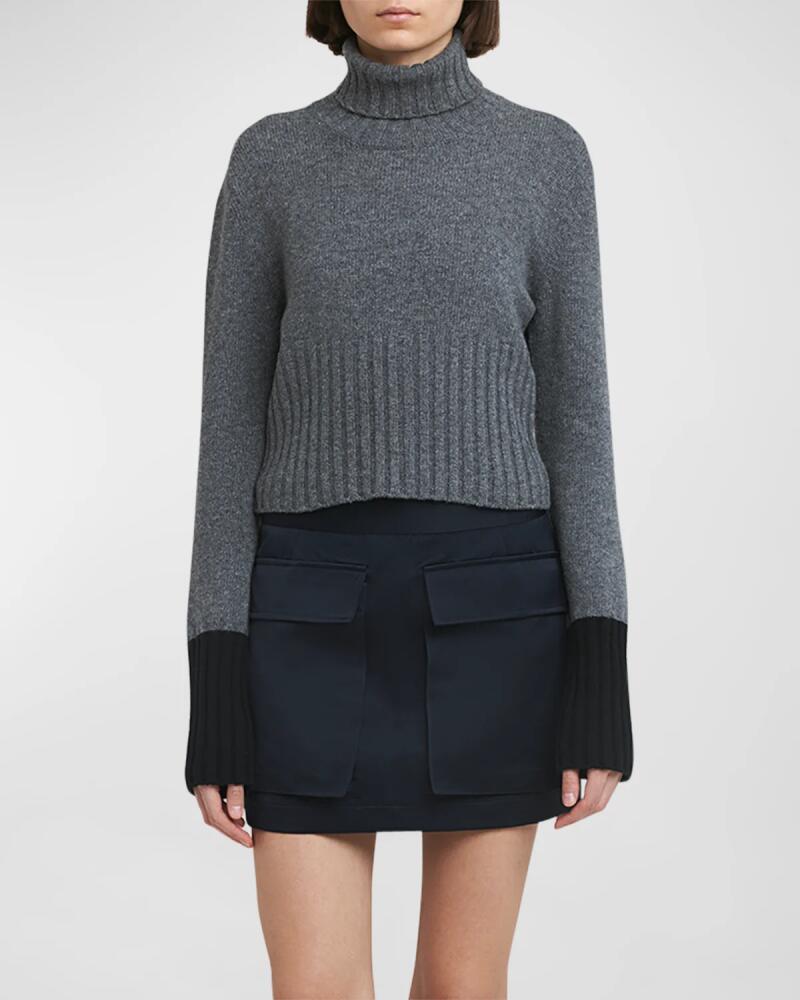 Plan C Turtleneck Button Knit Sweater Cover