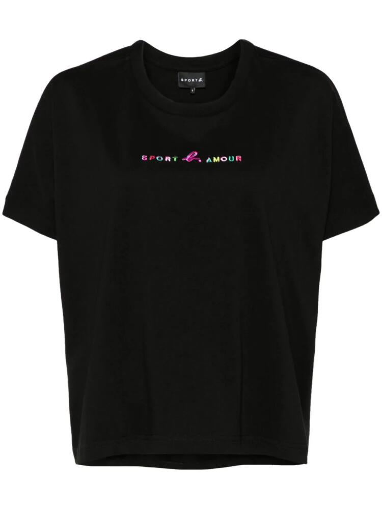 SPORT b. by agnès b. embroiberied-logo T-shirt - Black Cover