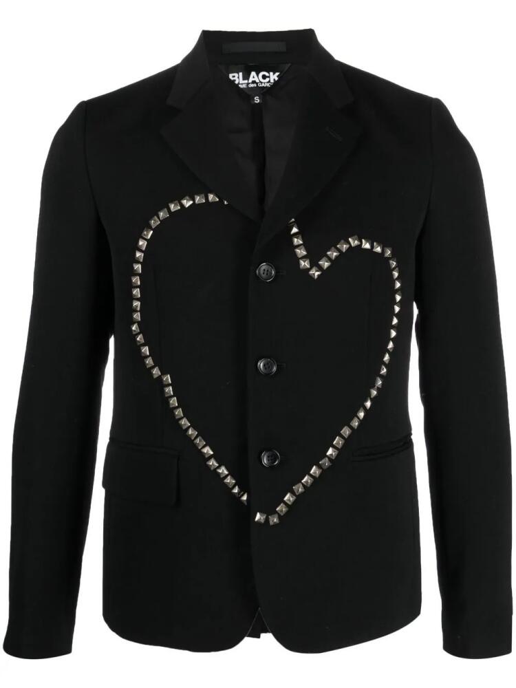 Black Comme Des Garçons heart stud embellished wool jacket Cover