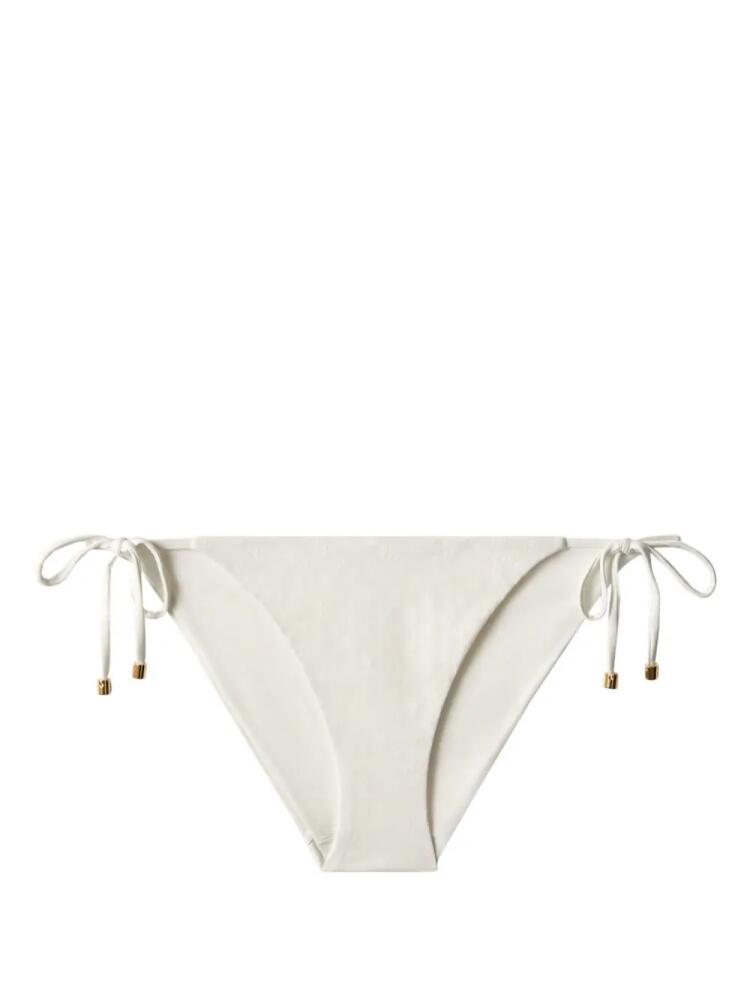 Jimmy Choo Ariah logo-print bikini bottoms - White Cover