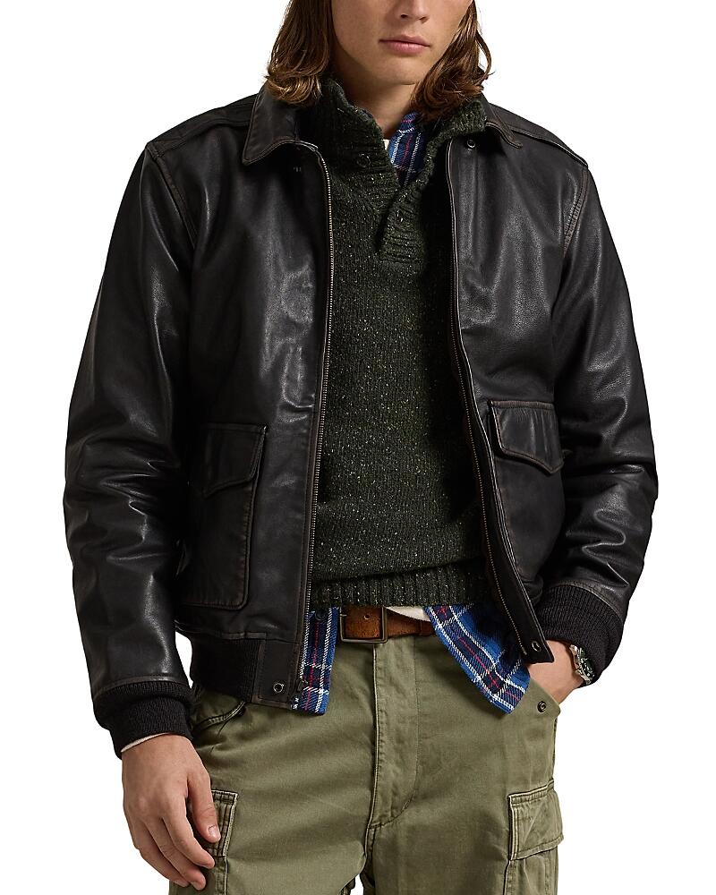 Polo Ralph Lauren Leather Bomber Jacket Cover