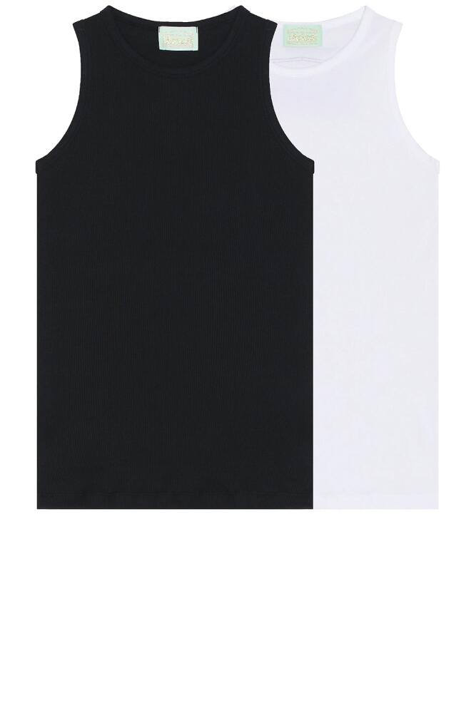 Aries Racer-back Rib Vest Twin Pack in White Cover