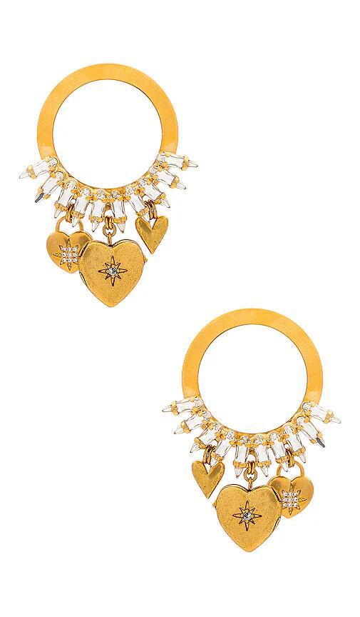 Elizabeth Cole Zinnia Earrings in Metallic Gold Cover