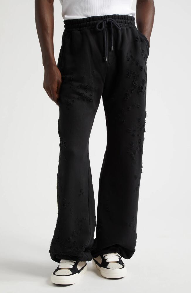 AMIRI Hollywood Destroyed Sweatpants in Black Cover