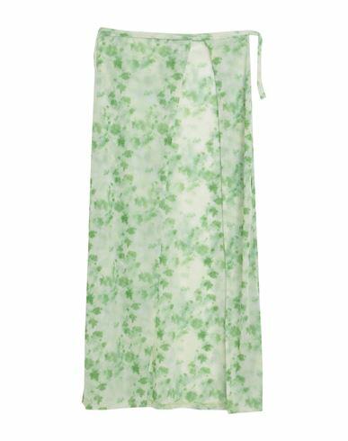 Na-kd Woman Maxi skirt Light green Polyester, Elastane Cover